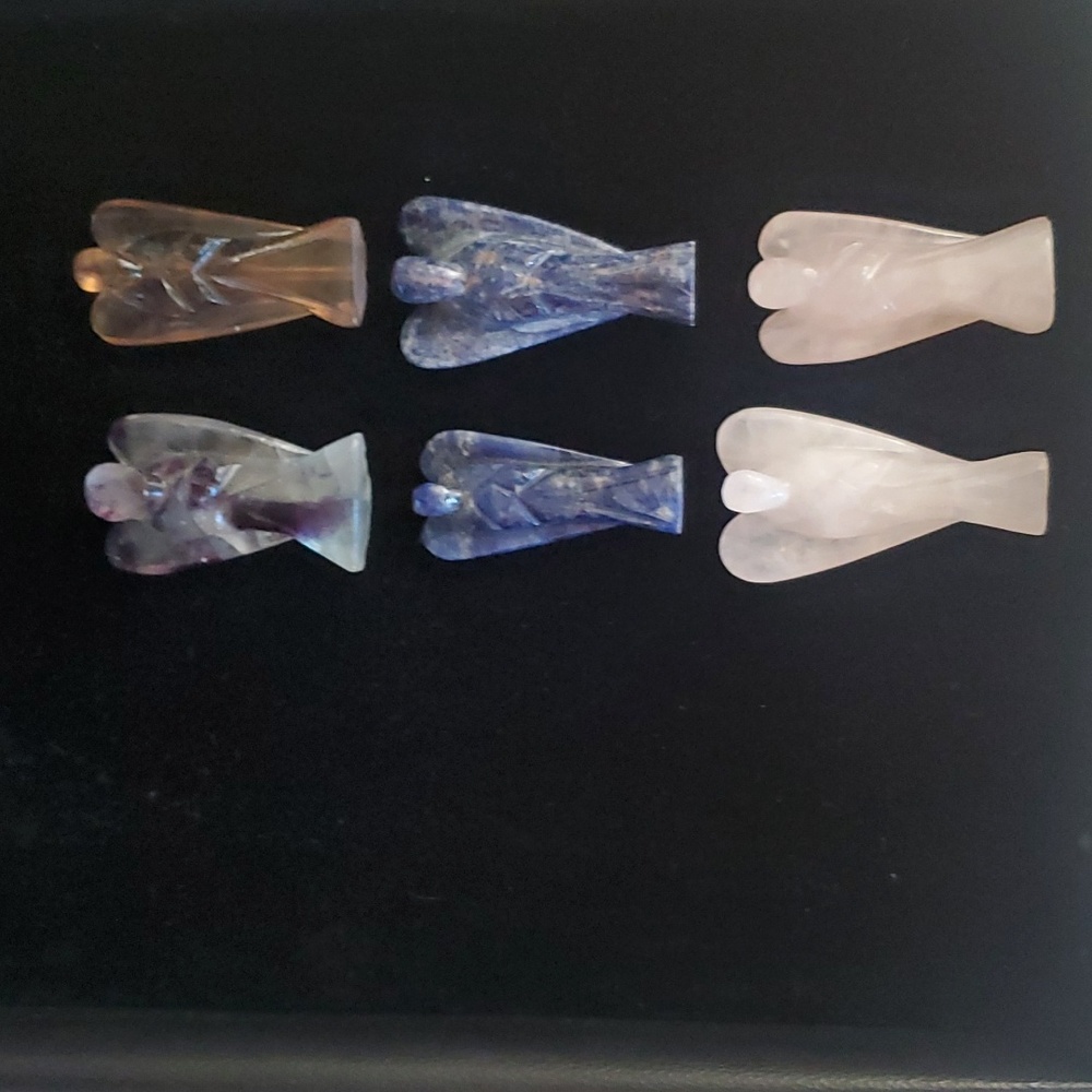 Set of Six Marble Angels
